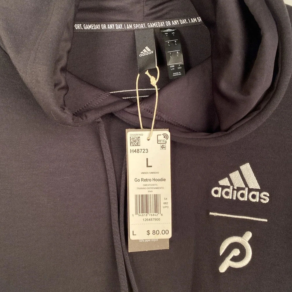 Adidas X Peloton Go Retro‎ unisex pullover hoodie Large NWT $80